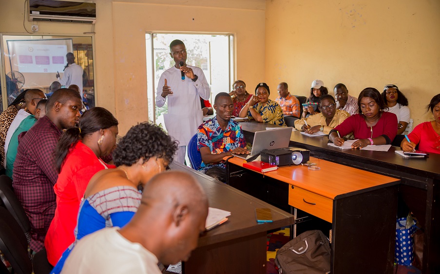 Pst. Edewor Egedegbe presenting paper on effective Election monitoring to TMG 2023 General Election Observers