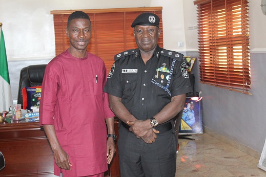 Pst. Edewor Egedegbe, ED, Value Rebirth & Empowerment Initiative in a photograph with CP, Ari Muhamed, now AIG